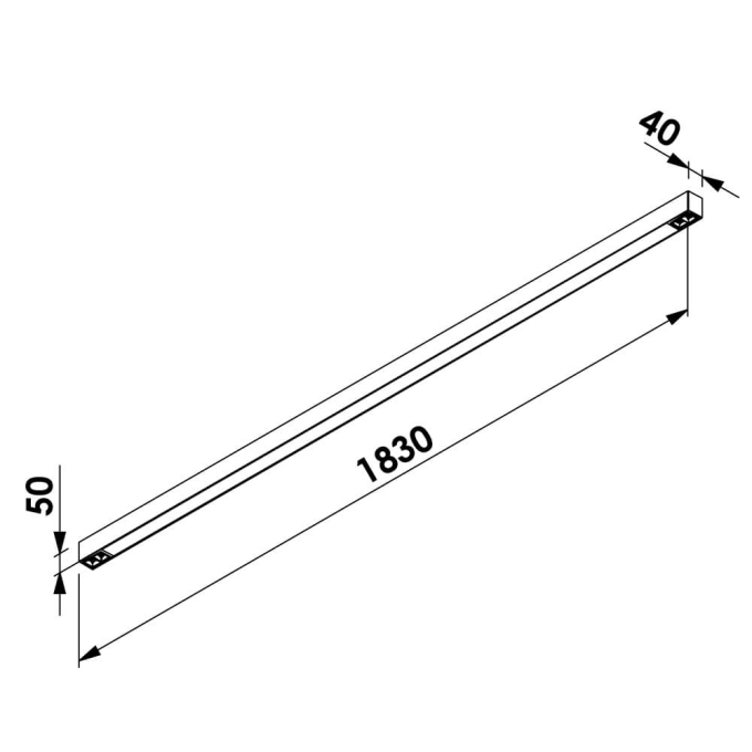 Plafon Newline Fit40 4 Focos 10° 57,4 watts Bivolt 1830x40x50mm PL40007LED