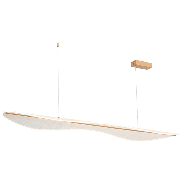 Pendente Skylight Papier Dourado e Acrílico 42 watts 3000K Bivolt 1500mm SKY-4076
