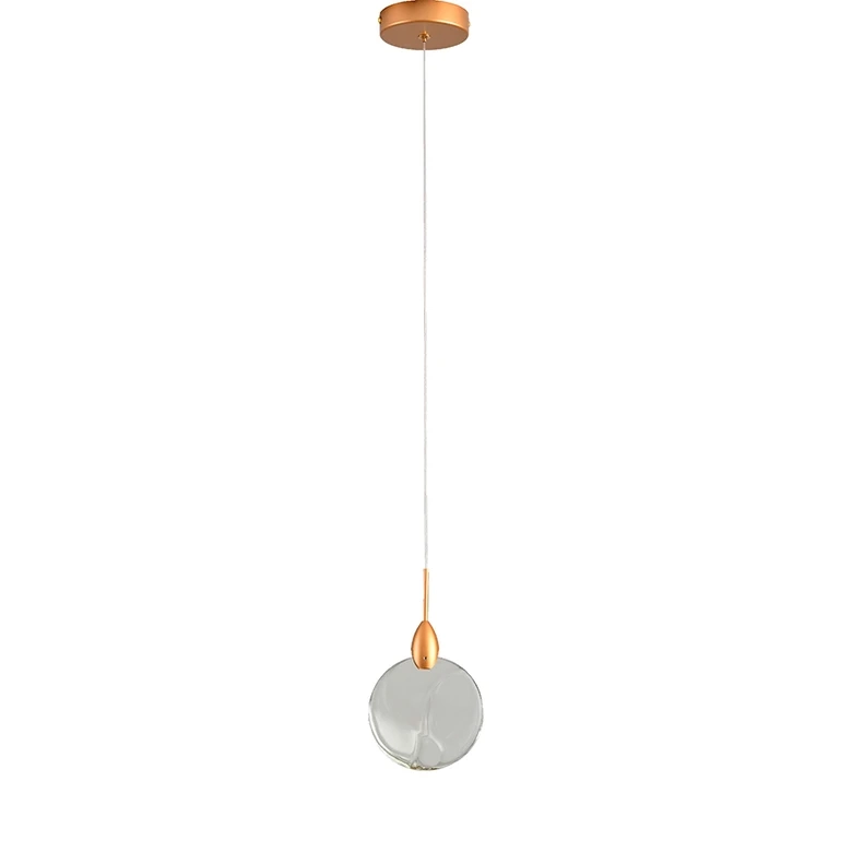 Pendente Skylight Bright Dourado e Cristal Translúcido 5 watts 3000K Bivolt 120mm SKY-4084