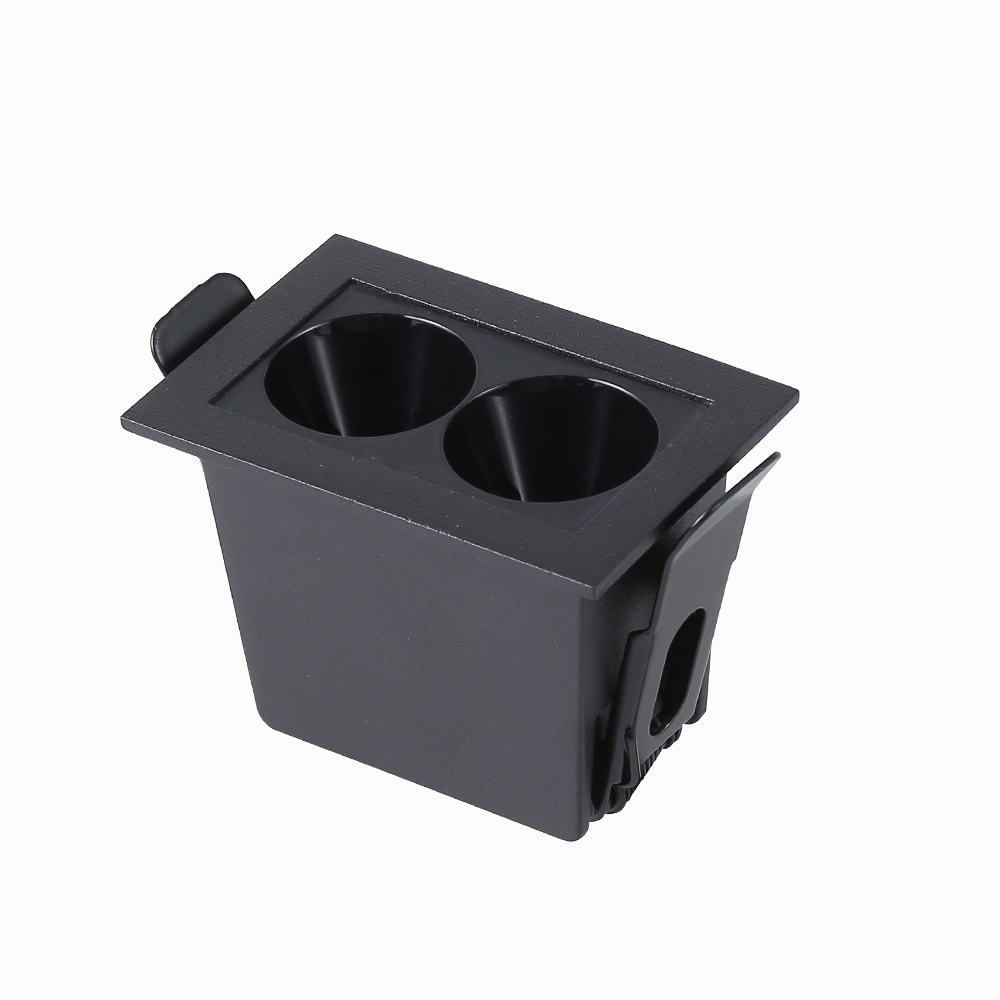 Embutido Nordecor Downlight Powerus 2 Focos 4 watts Preto 4000K IRC90 35° Bivolt 69x46x52mm 6785
