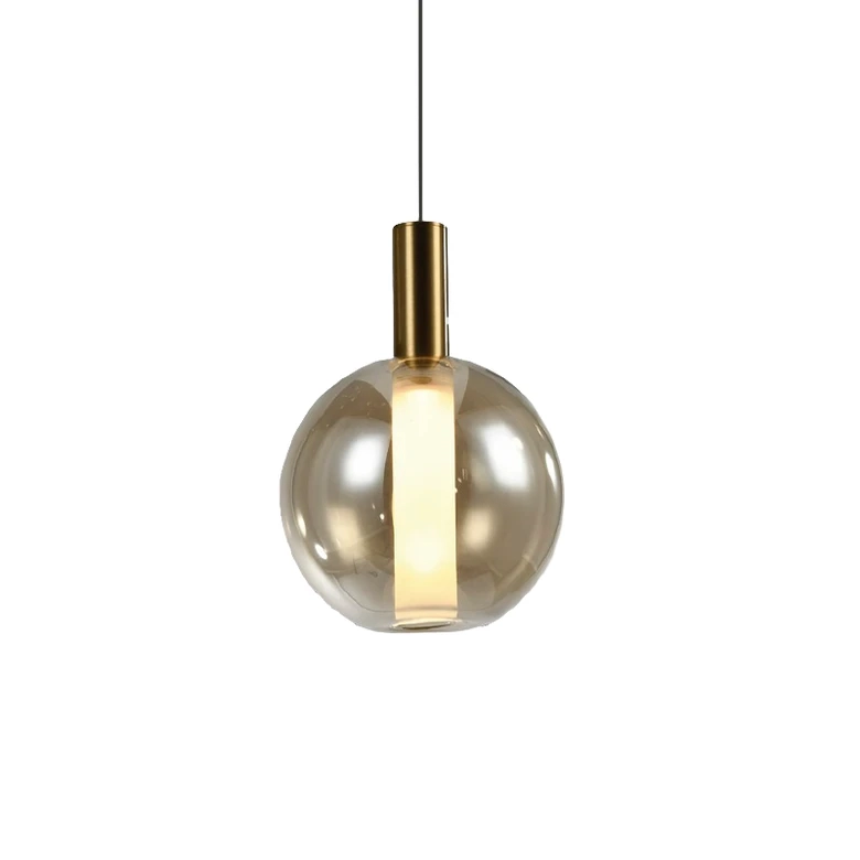 Pendente Skylight Spia Dourado e Vidro Âmbar 4 watts 3000K Bivolt Ø150x210mm SKY-4089