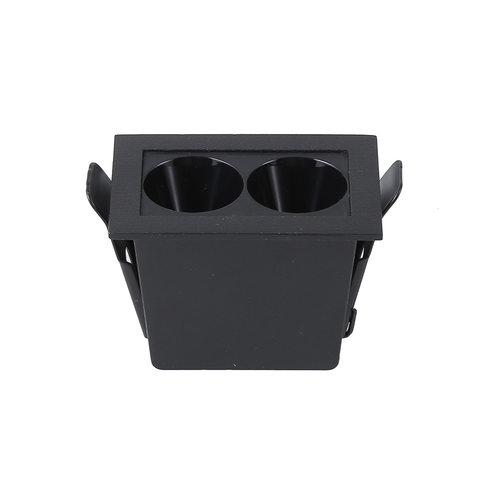 Embutido Nordecor Downlight Powerus 2 Focos 4 watts Preto 4000K IRC90 35° Bivolt 69x46x52mm 6785