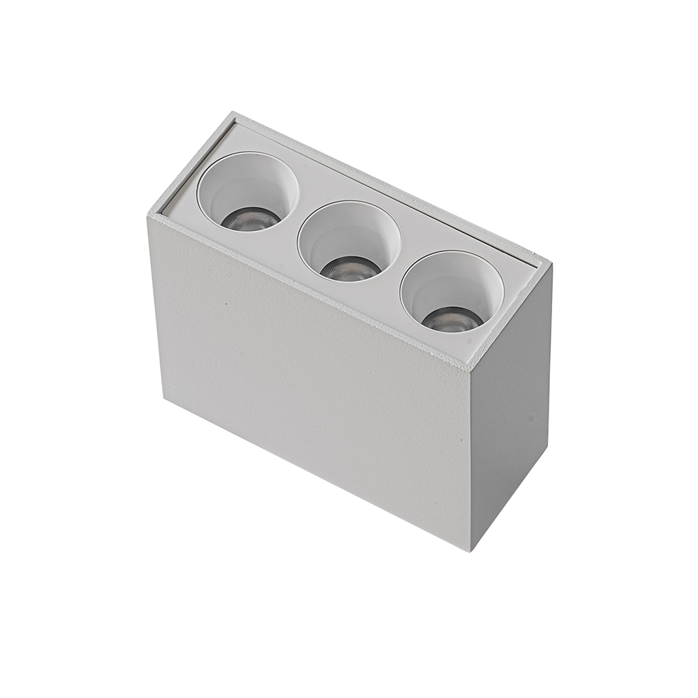  Spot Sobrepor Nordecor Downlight Powerus 3 Focos 6 watts 4000K Branco IRC90 35° Bivolt 84x36x70mm 6804