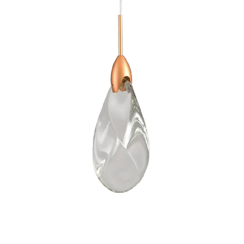 Pendente Skylight Bright Dourado e Cristal Translúcido 5 watts 3000K Bivolt 80mm SKY-4085