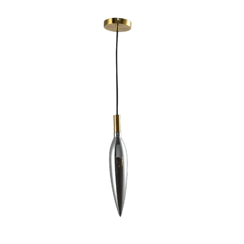 Pendente Skylight Pencil Dourado e Vidro Fumê 4 watts 3000K Bivolt Ø103X540mm SKY-4097FL