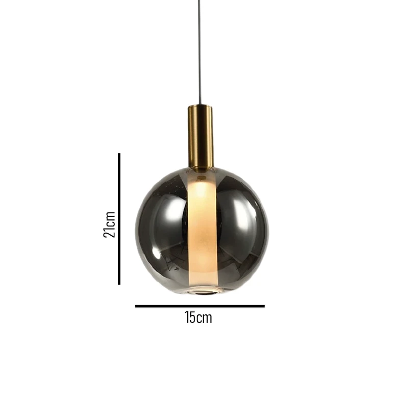 Pendente Skylight Spia Dourado e Vidro Fumê 4 watts 3000K Bivolt Ø150x210mm SKY-4089F