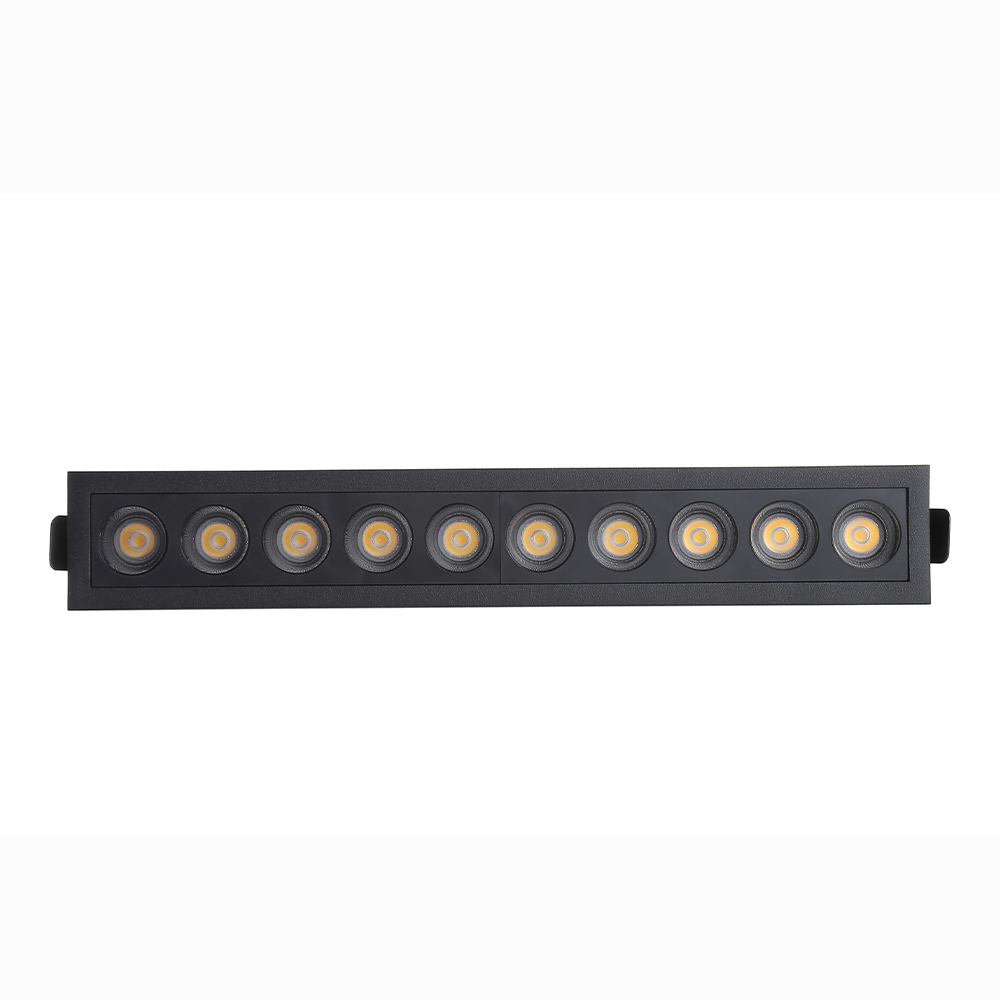 Embutido Nordecor Downlight Powerus 10 Focos 20 watts Preto 4000K IRC90 24° Bivolt 280x45x50mm 6797