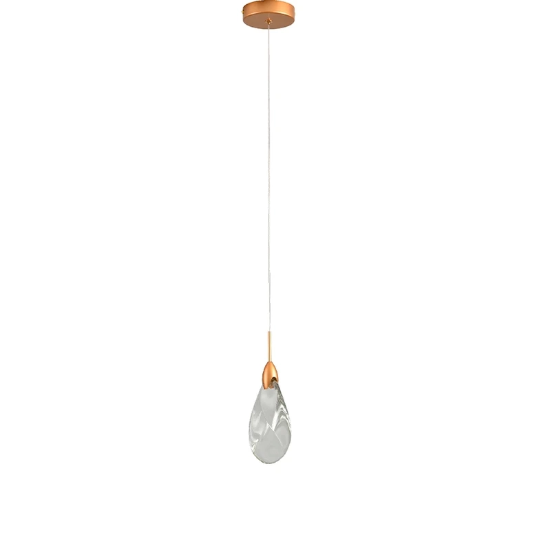 Pendente Skylight Bright Dourado e Cristal Translúcido 5 watts 3000K Bivolt 80mm SKY-4085