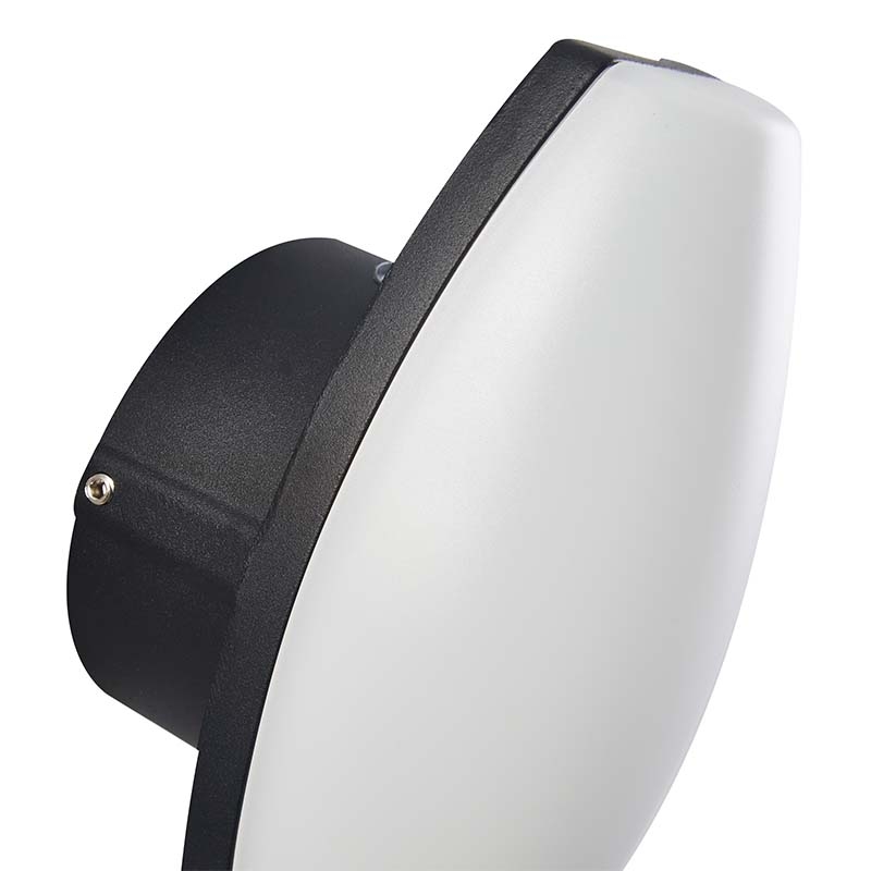Arandela Nordecor Pako Oval 7 watts 3000K Preto IP65 170x85x86mm Bivolt 2854