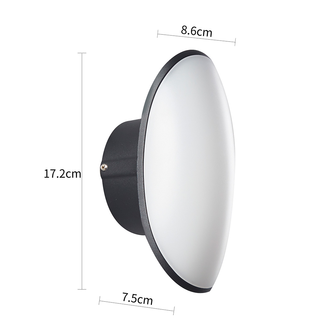 Arandela Nordecor Pako 7 watts 3000K Preto IP65 172x86x75mm Bivolt 2852