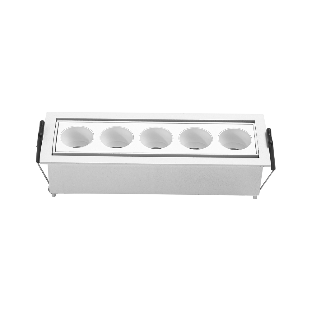 Embutido Nordecor Downlight Powerus Direcionavel 5 Focos 10 watts Branco 4000K IRC90 35° Bivolt 150x46x52mm 6794