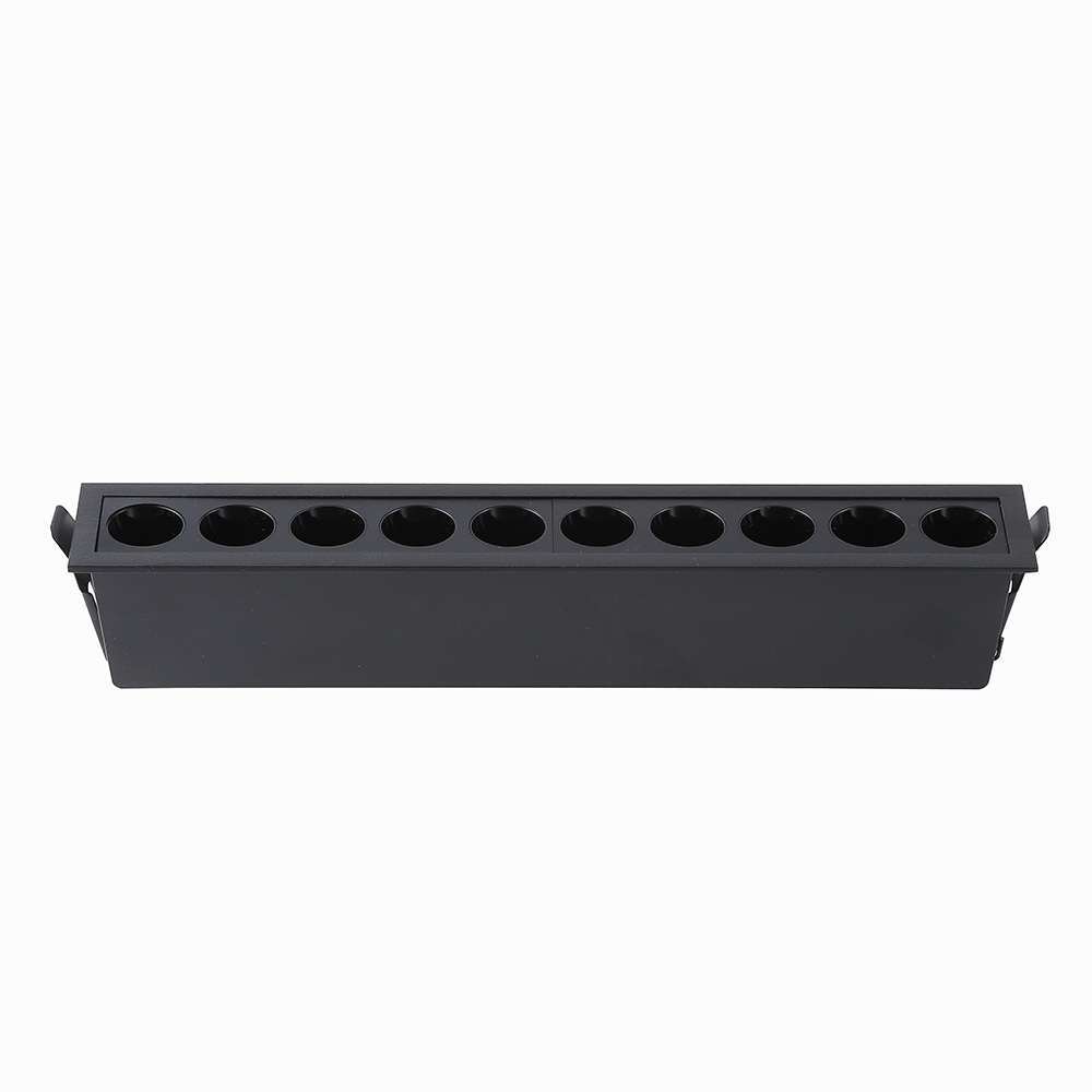 Embutido Nordecor Downlight Powerus 10 Focos 20 watts Preto 4000K IRC90 24° Bivolt 280x45x50mm 6797