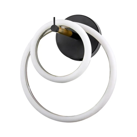 Arandela Usina Ellos 2 Elos Preto + Champagne 20 watts 3000K Bivolt 310X340X300mm UI20077/20PTCP-M