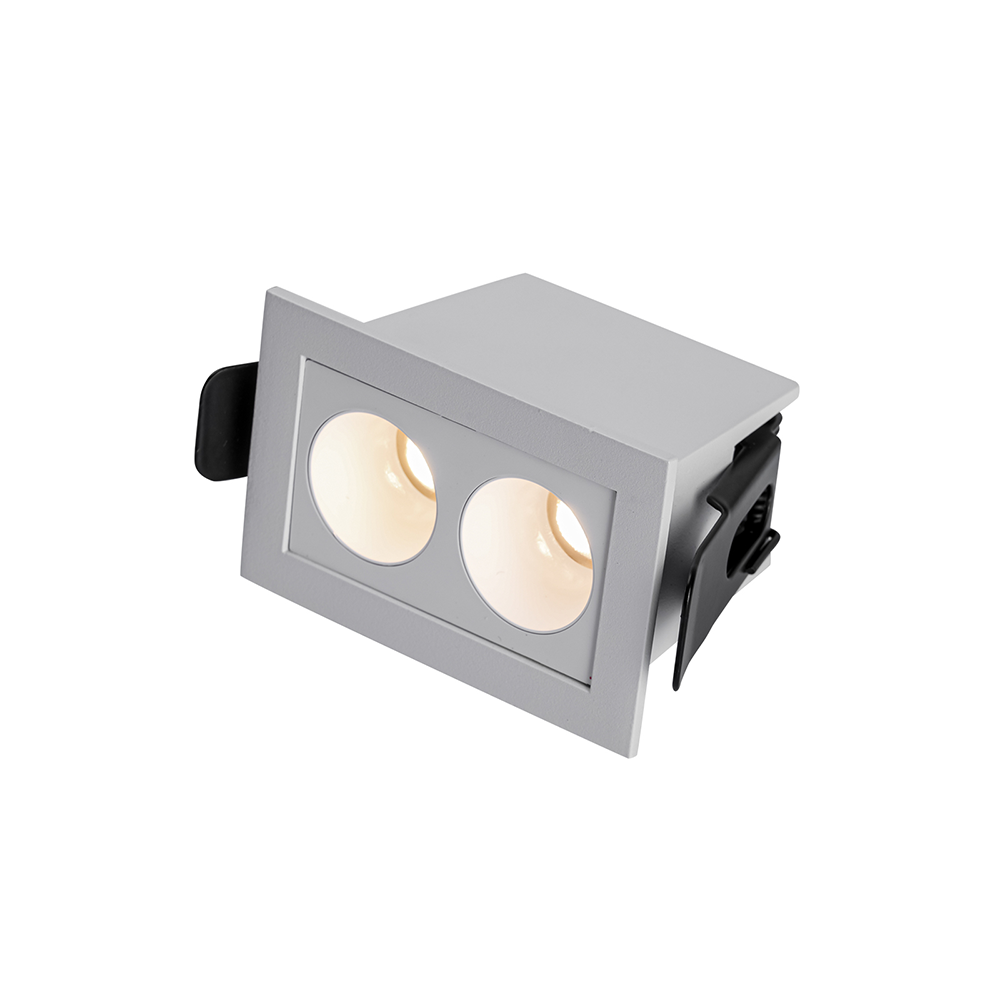 Embutido Nordecor Downlight Powerus 2 Focos 4 watts Branco 3000K IRC90 35° Bivolt 69x46x52mm 6728