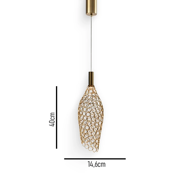 Pendente Skylight Honey Dourado 4 watts 3000K Bivolt Ø146x400mm SKY-4091S-DO