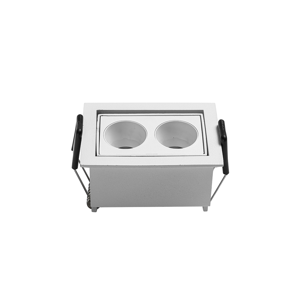 Embutido Nordecor Downlight Powerus Direcionável 2 Focos 4 watts Branco 3000K IRC90 35° Bivolt 70x52x46mm 6729