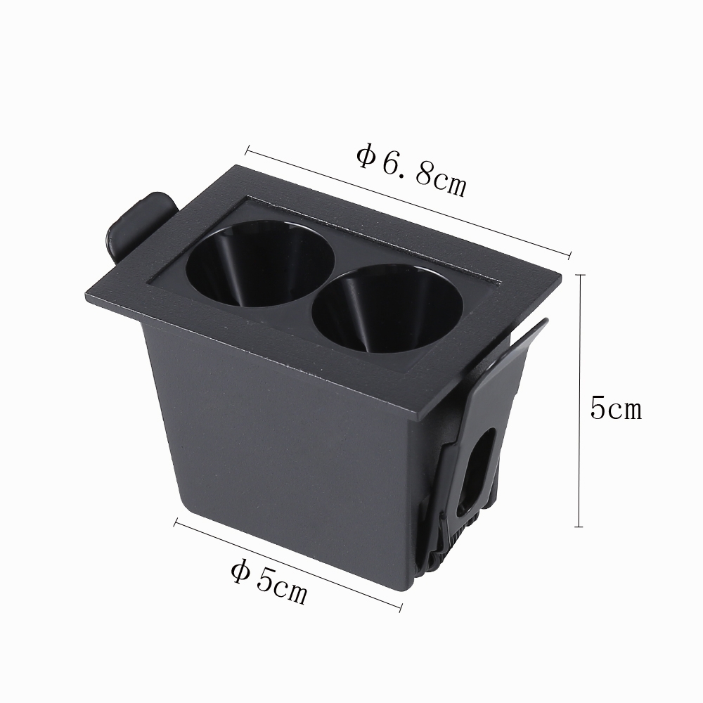 Embutido Nordecor Downlight Powerus 2 Focos 4 watts Preto 4000K IRC90 35° Bivolt 69x46x52mm 6785