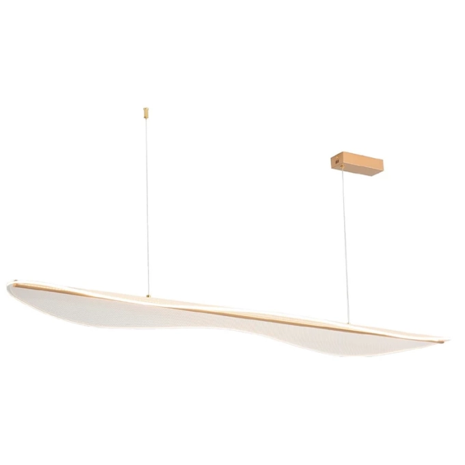 Pendente Skylight Papier Dourado e Acrílico 42 watts 3000K Bivolt 1500mm SKY-4076