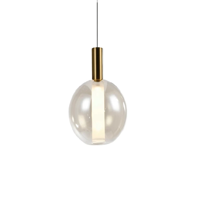 Pendente Skylight Spia Dourado e Vidro Transparente 4 watts 3000K Bivolt Ø150x210mm SKY-4089T