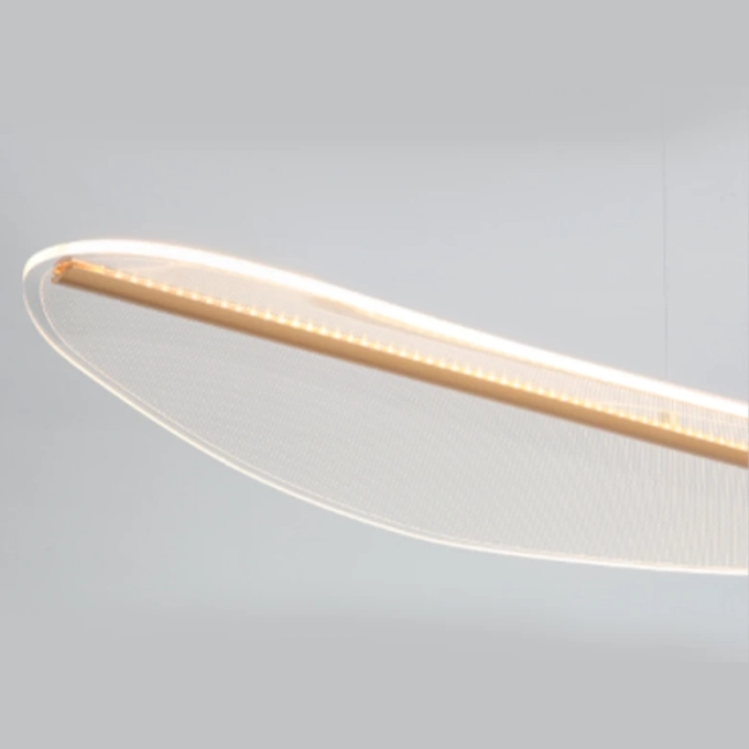 Pendente Skylight Papier Dourado e Acrílico 42 watts 3000K Bivolt 1500mm SKY-4076
