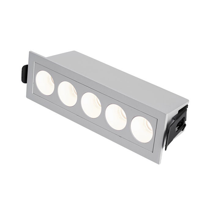 Embutido Nordecor Downlight Powerus 5 Focos 10 watts Branco 4000K IRC90 35° Bivolt 148x46x52mm 6792