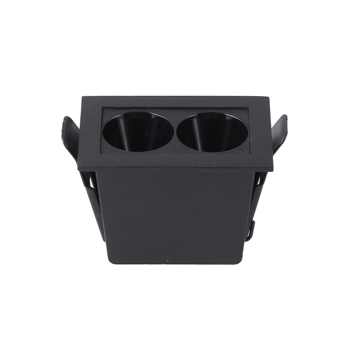 Embutido Nordecor Downlight Powerus 2 Focos 4 watts Preto 4000K IRC90 35° Bivolt 69x46x52mm 6785