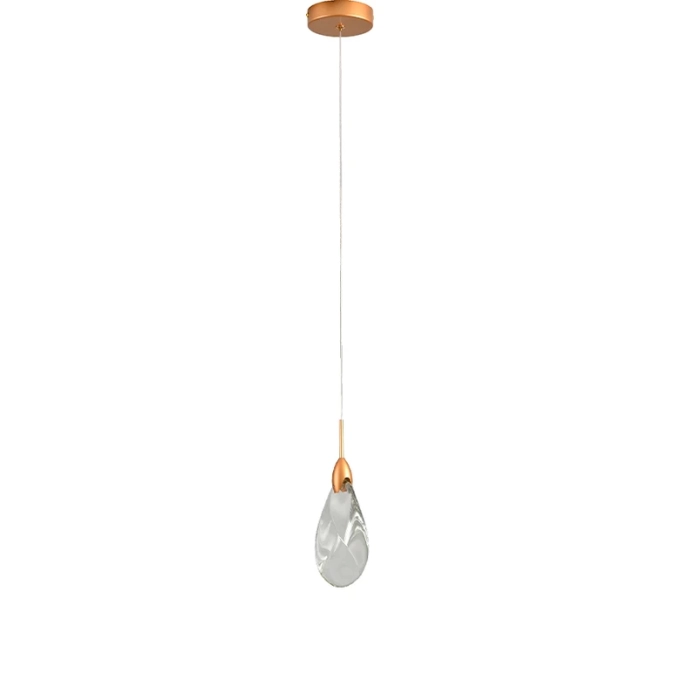 Pendente Skylight Bright Dourado e Cristal Translúcido 5 watts 3000K Bivolt 80mm SKY-4085