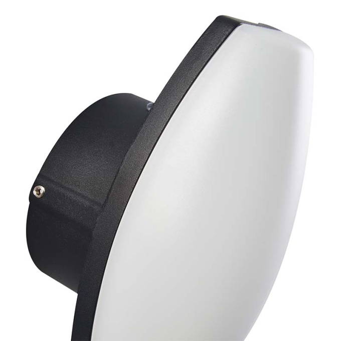 Arandela Nordecor Pako Oval 7 watts 3000K Preto IP65 170x85x86mm Bivolt 2854
