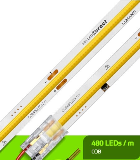 Fita LED Lumanti 15w/mt 480 leds COB IP33 8mm IRC80 Tensão de Rede 1500 lumens (Rolo 50 metros) FD33315R