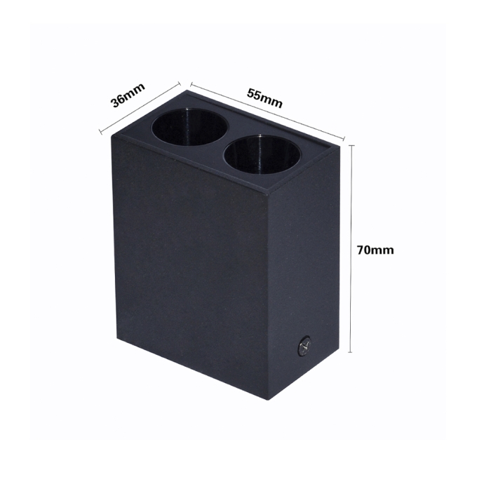  Spot Sobrepor Nordecor Downlight Powerus 2 Focos 4 watts 4000K Preto IRC90 35° Bivolt 55x36x70mm 6803