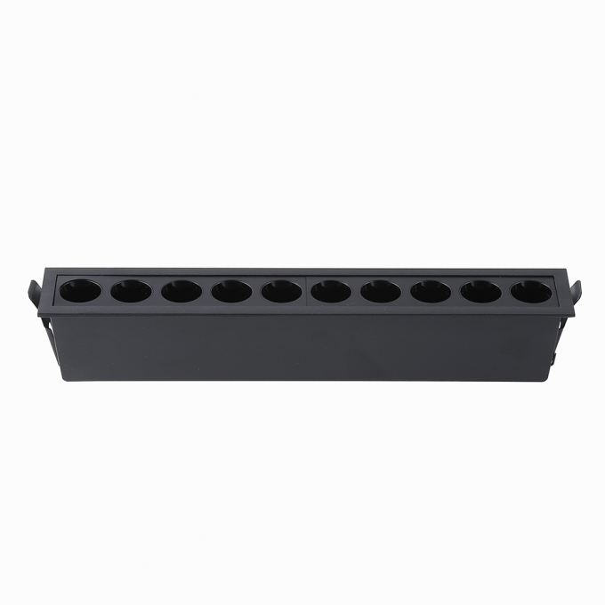 Embutido Nordecor Downlight Powerus 10 Focos 20 watts Preto 4000K IRC90 24° Bivolt 280x45x50mm 6797
