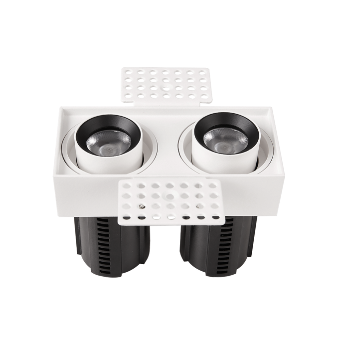 Embutido Nordecor Aiva Duo No Frame 14 watts 2700K 24° Branco Ø175x53x66mm IRC97 Bivolt 6483