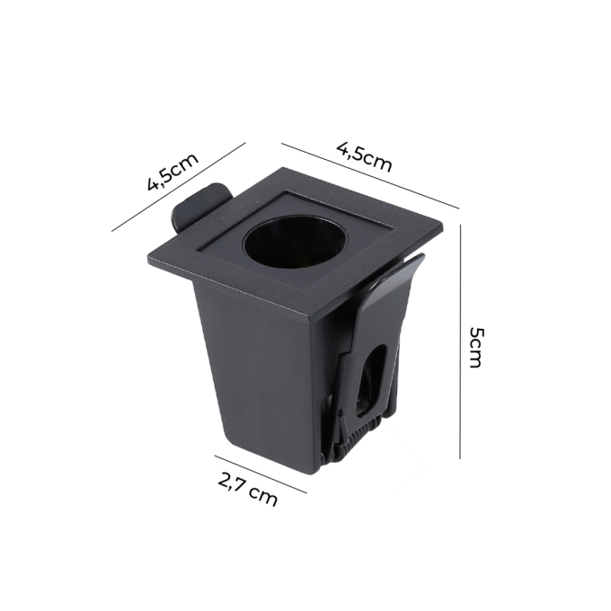 Embutido Nordecor Downlight Powerus Preto 2 watts 4000K IRC90 35° Bivolt 46x46x52mm 6783