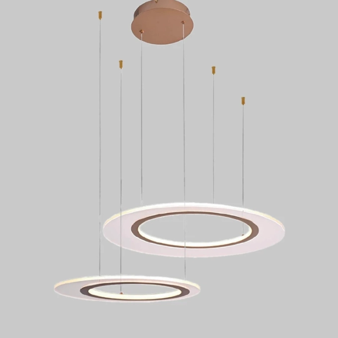 Pendente Skylight Bateau Dourado e Acrílico 86 watts 3000K Bivolt Ø600xØ400mm SKY-4074