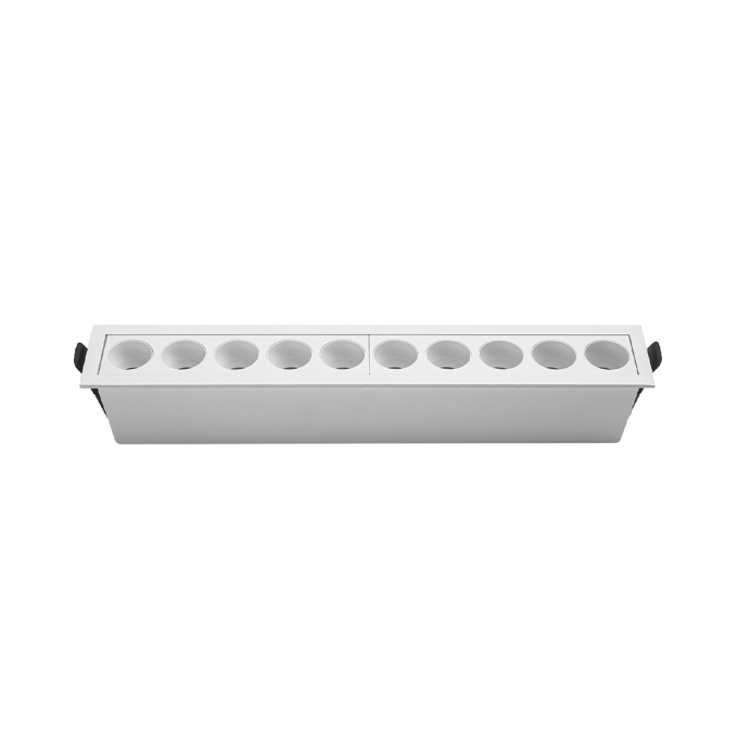 Embutido Nordecor Downlight Powerus 10 Focos 20 watts Branco 4000K IRC90 24° Bivolt 280x45x50mm 6796