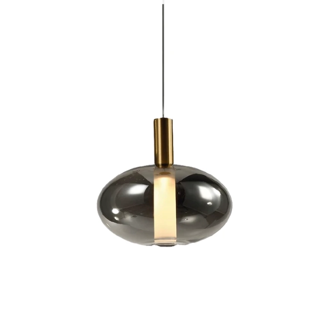 Pendente Skylight Spia Dourado e Vidro Fumê 4 watts 3000K Bivolt Ø200X190mm SKY-4090F