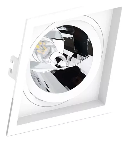 Spot Embutir Save Energy Recuado AR111 Branco 170x170x35mm LE-330.072