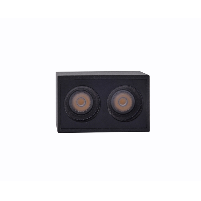  Spot Sobrepor Nordecor Downlight Powerus 2 Focos 4 watts 4000K Preto IRC90 35° Bivolt 55x36x70mm 6803