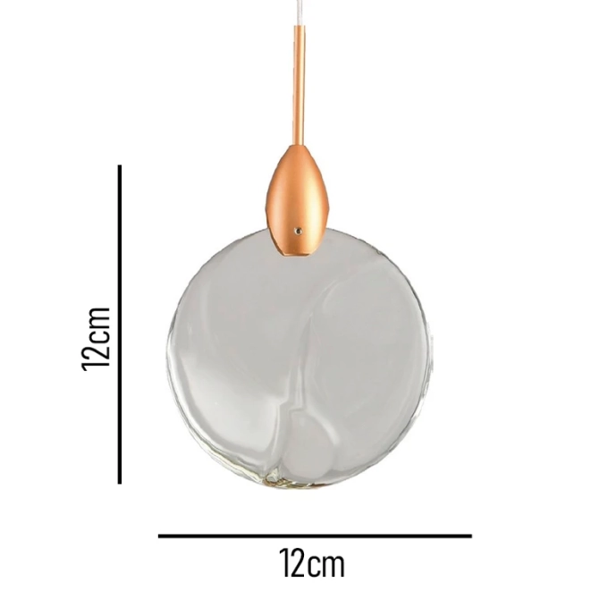 Pendente Skylight Bright Dourado e Cristal Translúcido 5 watts 3000K Bivolt 120mm SKY-4084