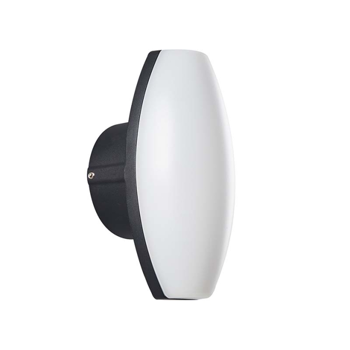 Arandela Nordecor Pako Oval 7 watts 3000K Preto IP65 170x85x86mm Bivolt 2854