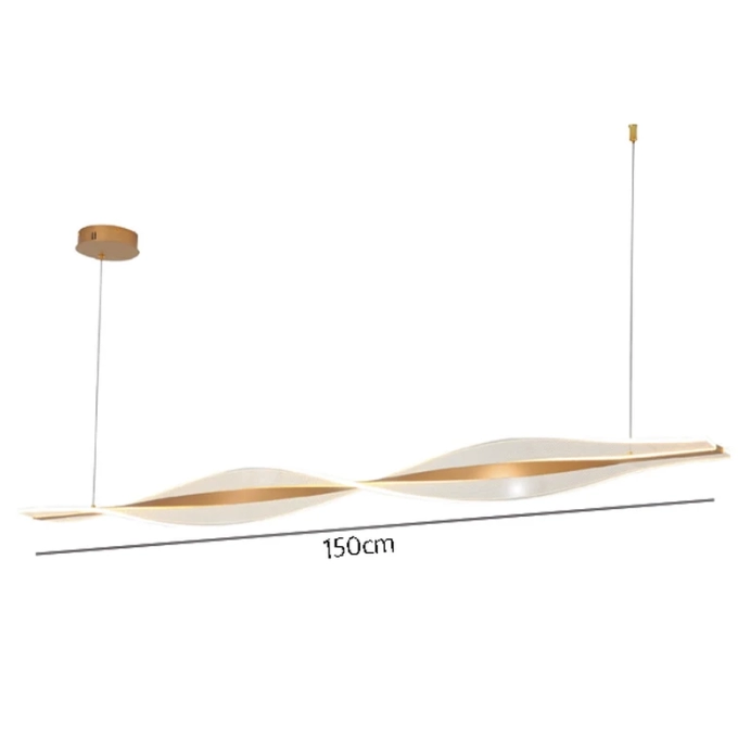 Pendente Skylight Yeux Dourado e Acrílico 42 watts 3000K Bivolt 1500mm SKY-4075