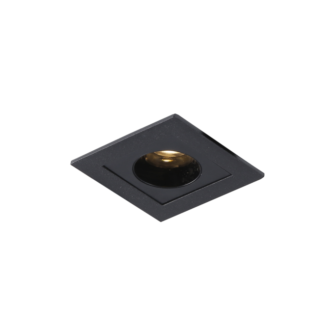 Embutido Nordecor Downlight Powerus Preto 2 watts 4000K IRC90 35° Bivolt 46x46x52mm 6783