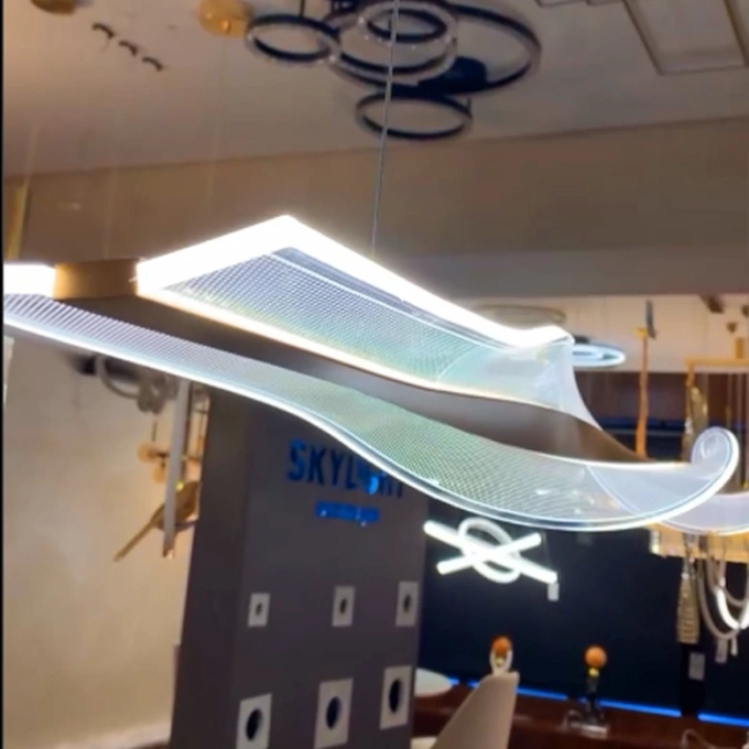 Pendente Skylight Yeux Dourado e Acrílico 42 watts 3000K Bivolt 1500mm SKY-4075