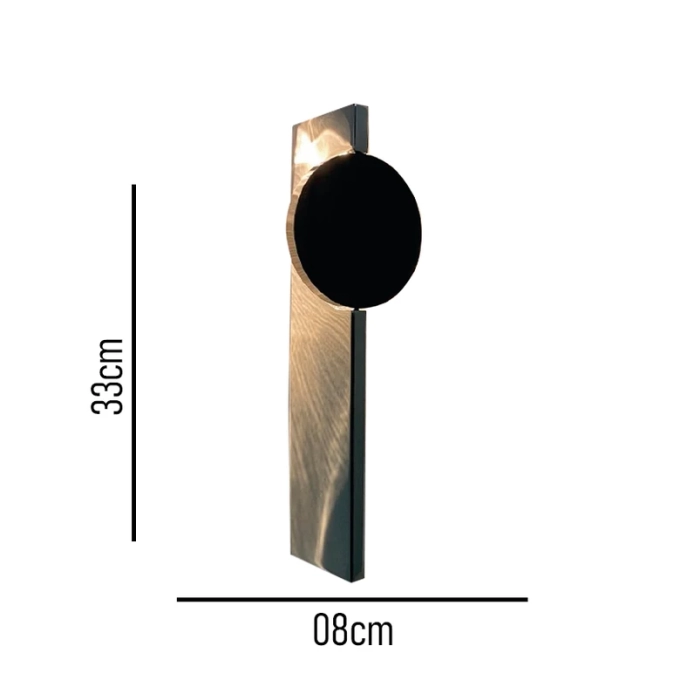 Arandela Skylight Move Cromado e Preto 3 watts 2200K Bivolt 80x330mm SKY-4087AR