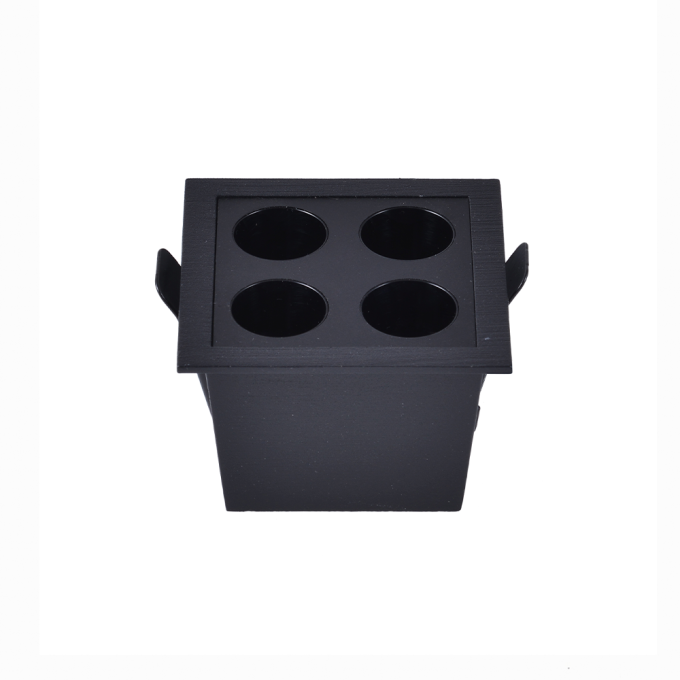 Embutido Nordecor Downlight Powerus 4 Focos 8 watts Preto 4000K IRC90 35° Bivolt 75x75x50mm 6799