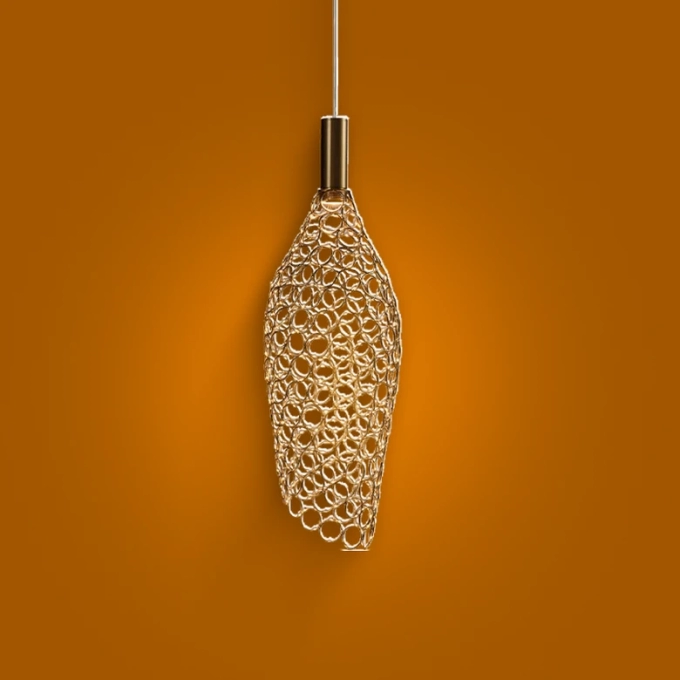 Pendente Skylight Honey Dourado 4 watts 3000K Bivolt Ø146x400mm SKY-4091S-DO