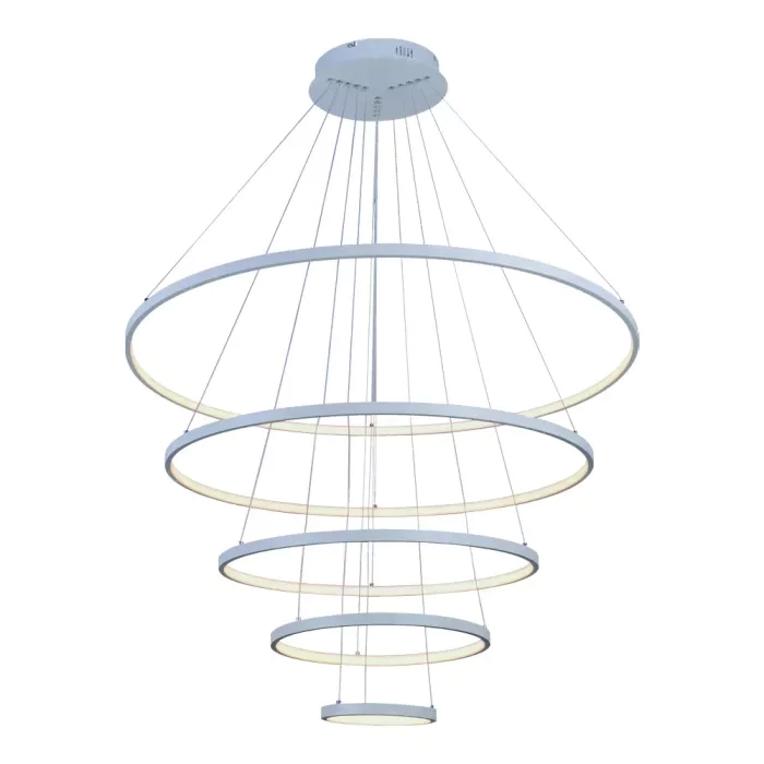 Pendente Sindora 188 watts 3000K Alumínio Cinza e Silicone Ø200x400x600x800x1000mm DCD03270
