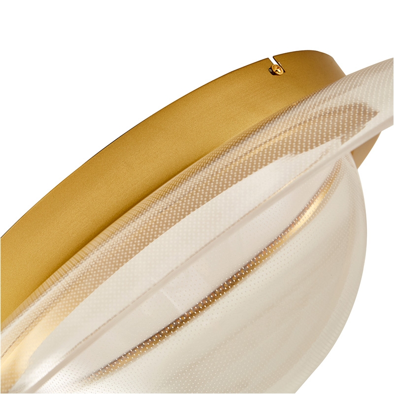 Plafon Nordecor Arki 40 watts 2700K Dourado Fosco Ø550x150mm 2963