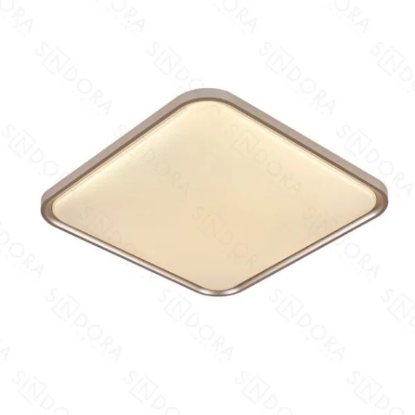 Plafon Sindora Metal Dourado e Acrílico 45 watts 3000K 4500K 6500K 510X510X50mm DCX02335