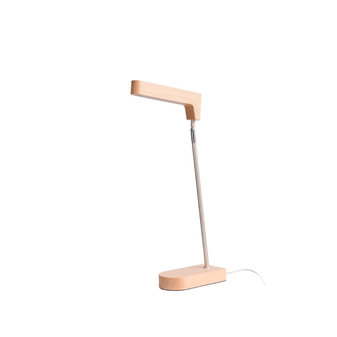 Luminária de Mesa Madelustre Tucano Madeira Natural e Champagne 3 watts 3000K 560x300mm 3391NA